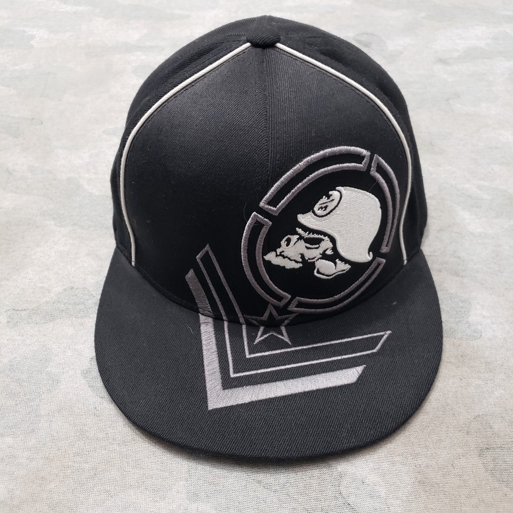 Metal Mulisha Fitted Hat Mens L/XL Black Embroidered Motocross Skull